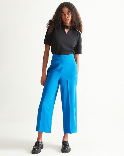 COVER STORY Pink Solid Palazzo Pants