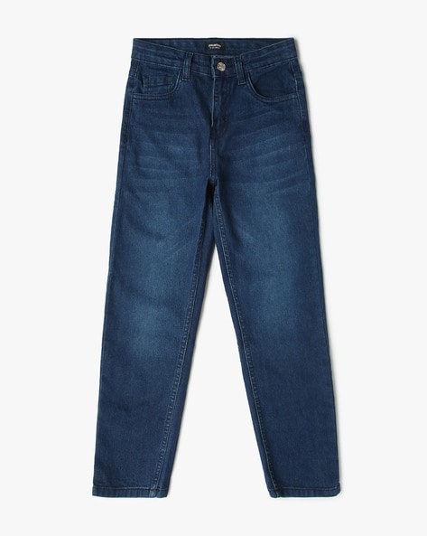 Boys Mid-Wash Relaxed Fit Jeans