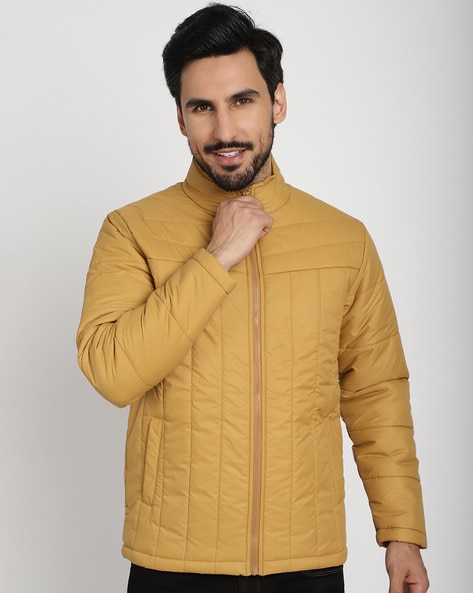 Buy Cantabil Mustard Regular Fit Mock Collar Jacket for Men's Online @ Tata  CLiQ