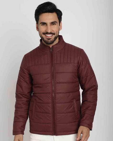 Men Zip-Front Regular Fit Puffer Jacket