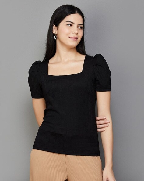 Buy Black Tops for Women by CODE BY LIFESTYLE Online