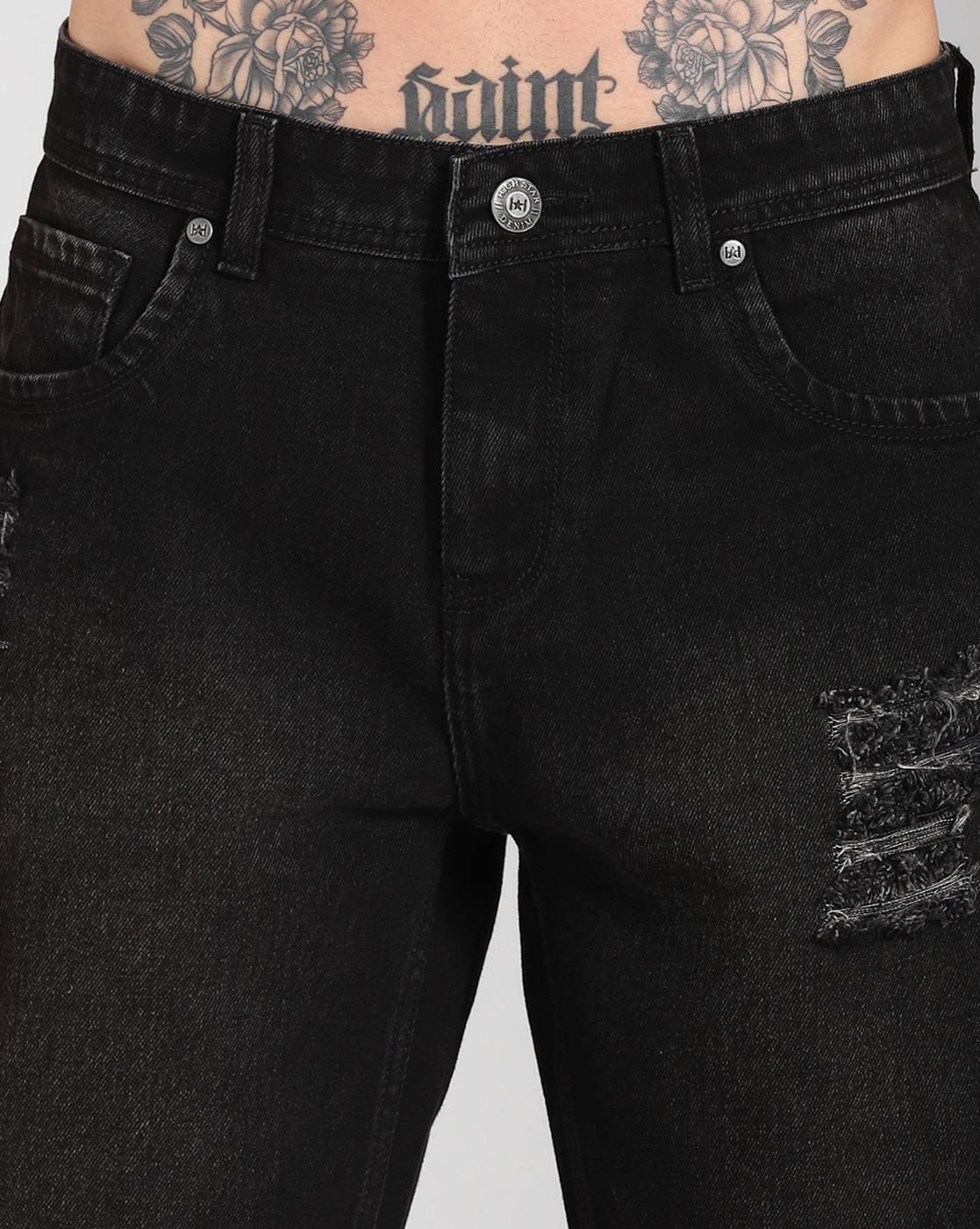 Buy Black Shorts 3/4ths for Men by HIGH STAR Online