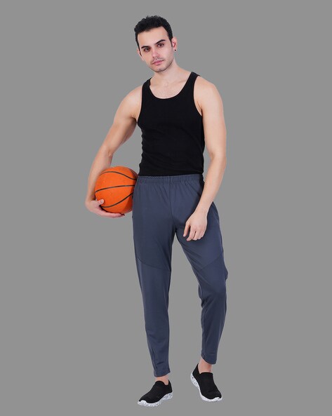 Men Ankle-Length Joggers with Elasticated Waist