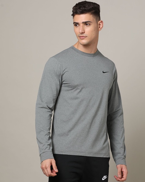 Grey best sale nike shirt