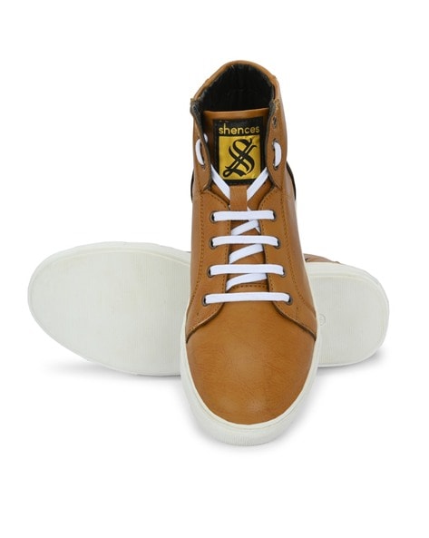 Mens tan high tops best sale