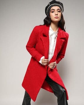Women Regular Fit Long Coat with Button Closure-image-48