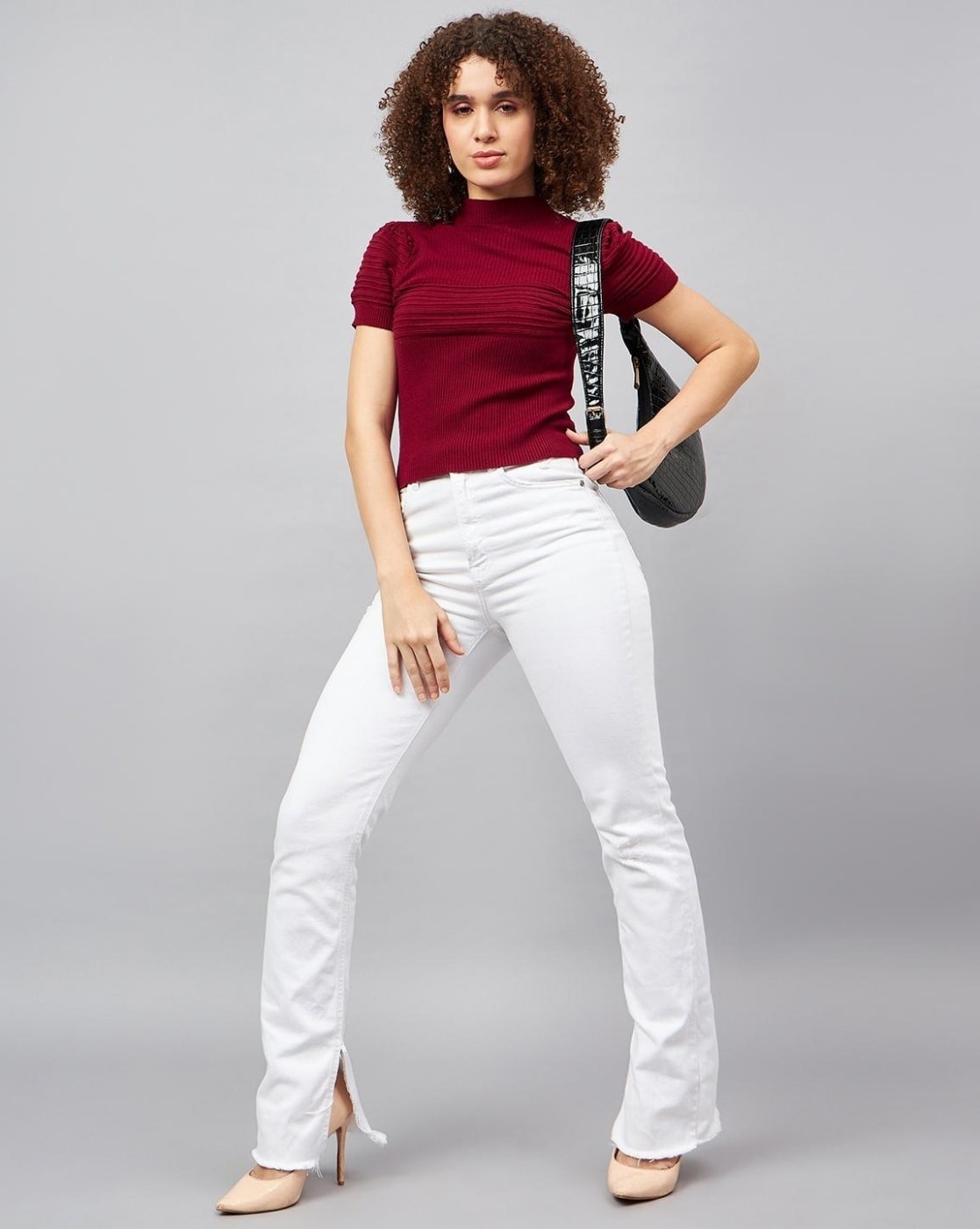 Buy Maroon Tops for Women by ORCHID BLUES Online