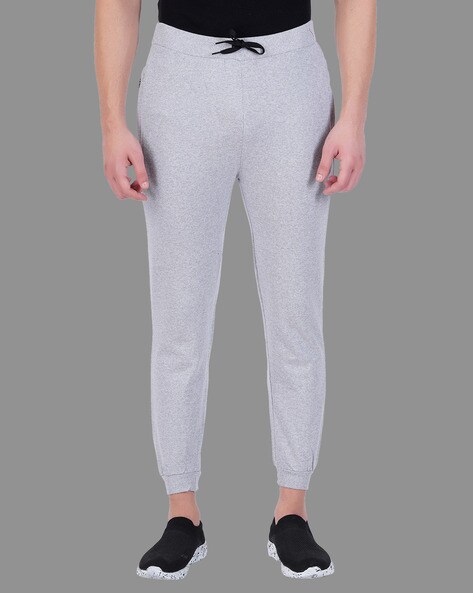 Men Heathered Joggers with Drawstring Waist