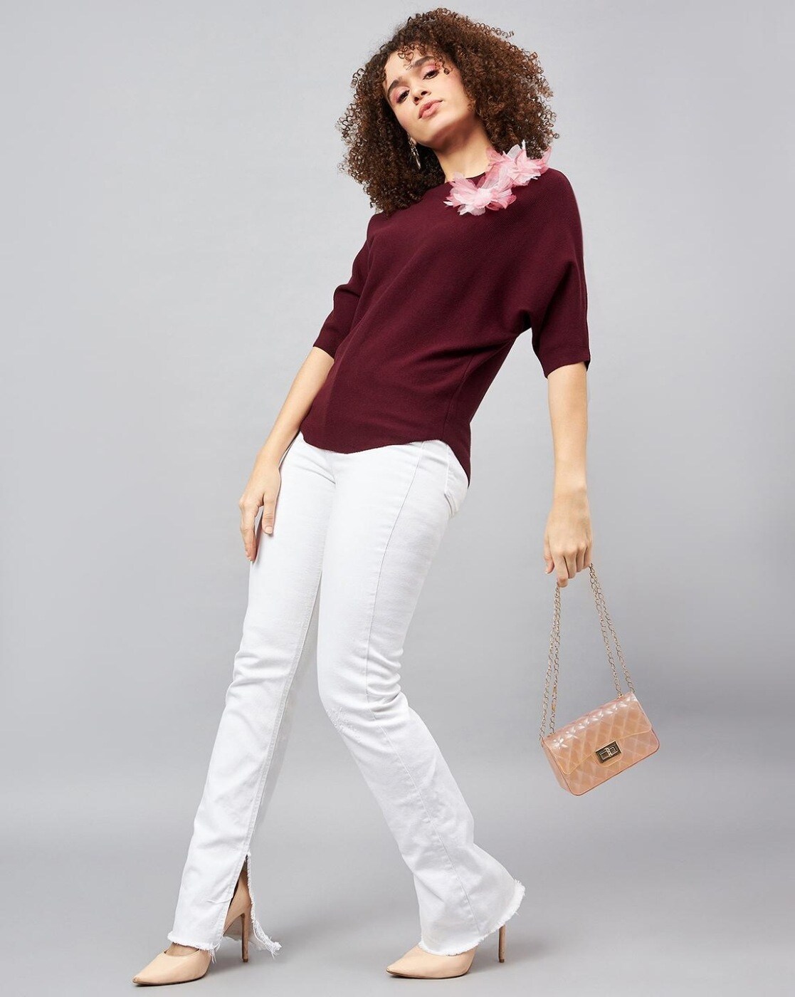 Buy Maroon Tops for Women by ORCHID BLUES Online