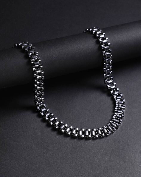 Poshadime 4.50 Carat Round Cut Black Diamond Tennis Necklace in 14K Rose  Gold Necklace For Men's & Women's Necklace | Amazon.com