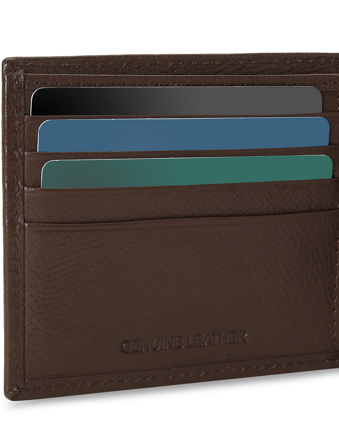 Puma men brown 2024 genuine leather wallet