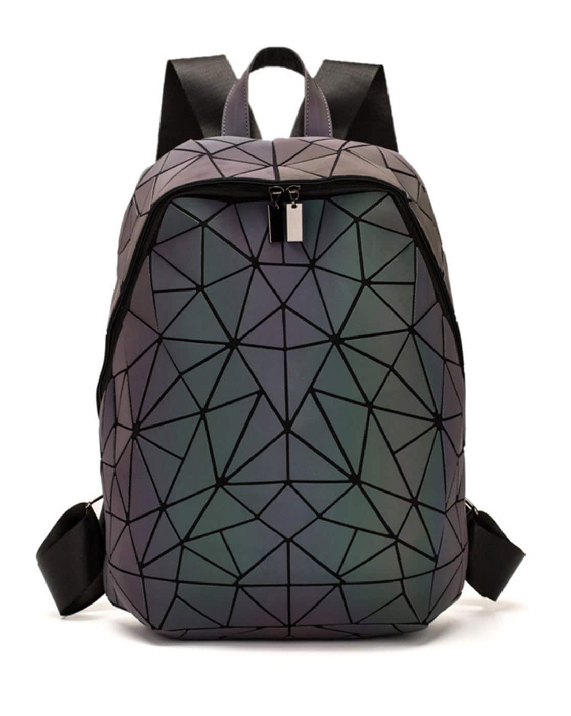 Geometric Holographic Backpacks Laptop Backpacks Luminous Backpack