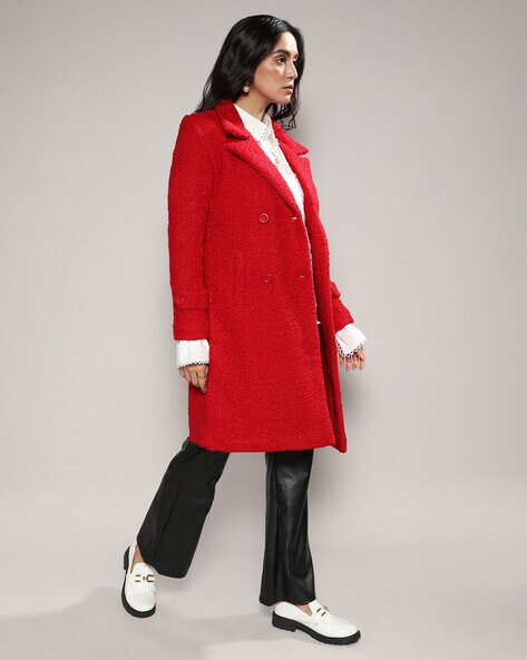 Long Coat with Button Closure