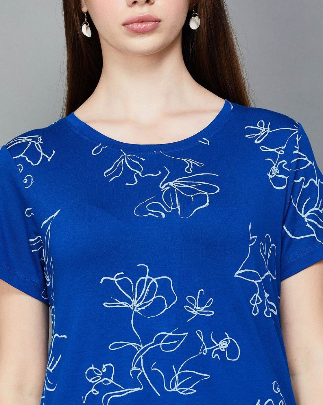 Buy Blue Tshirts for Women by COLOUR ME Online