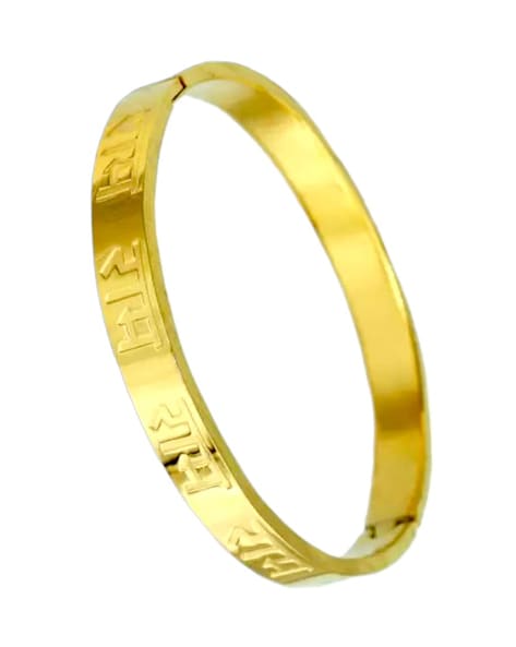 Silver Rhodium Bracelet Kada Durable Design Gold Plated For Men - Style  A039 – Soni Fashion®
