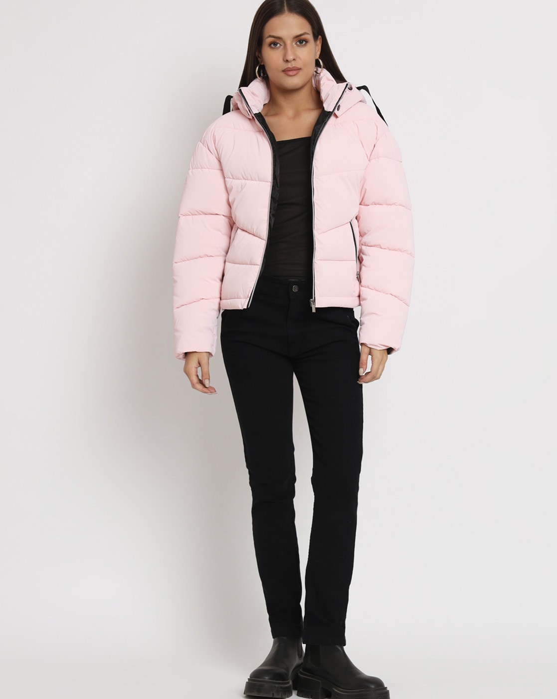Buy Pink Jackets & Coats for Women by VividArtsy Online | Ajio.com