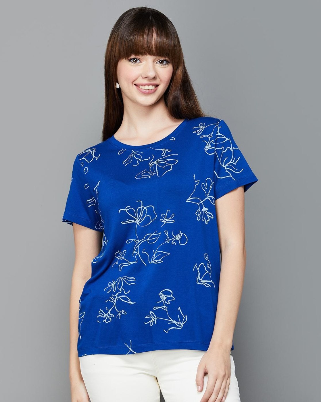 Buy Blue Tshirts for Women by COLOUR ME Online