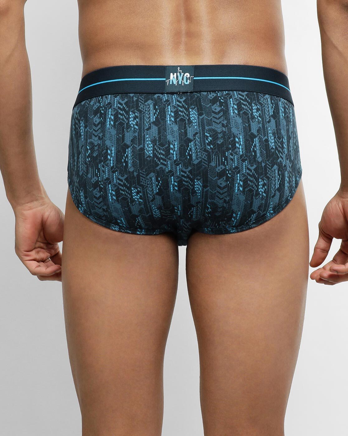 Buy Jockey NY03 Men Super Combed Cotton Elastic Stretch Printed Boxer Brief  Navy Blue online