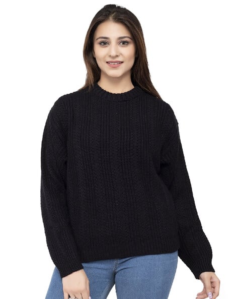Buy Black Sweaters Cardigans for Women by WEARLUSSO Online