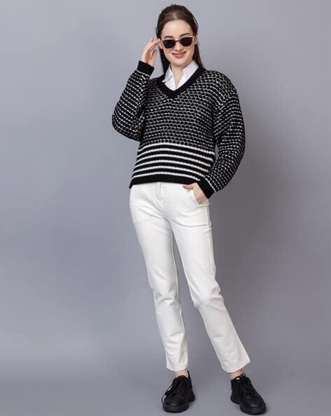 Buy Black Sweaters Cardigans for Women by WEARLUSSO Online