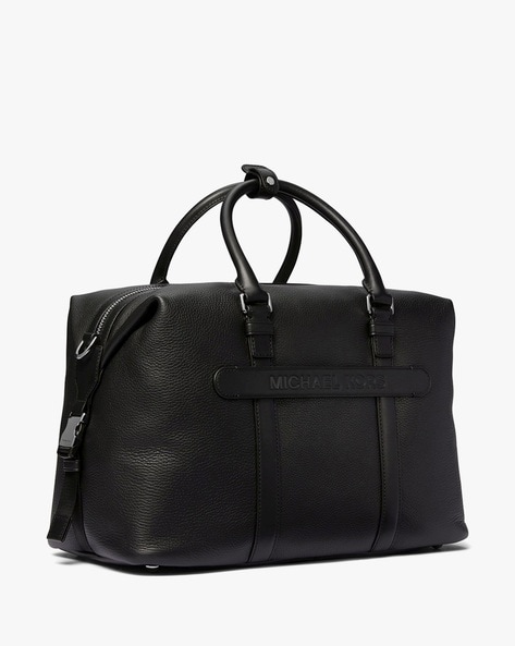 Michael kors leather duffle on sale bag