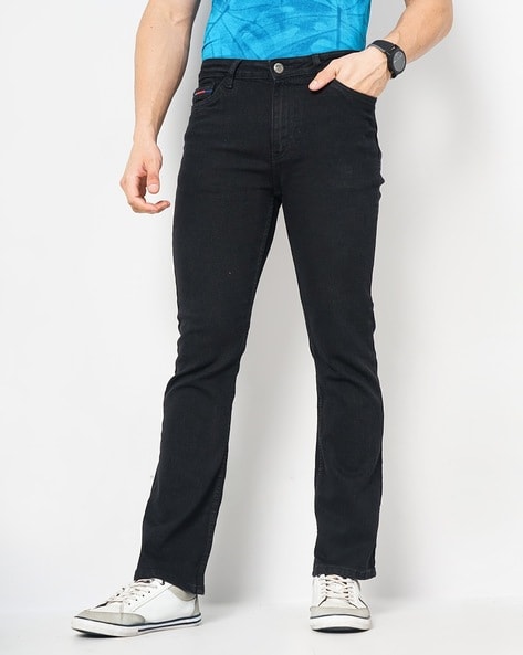 Black High Rise Bootcut Jeans