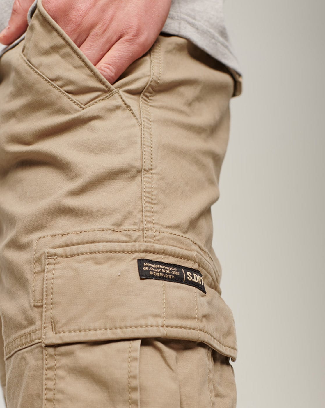 Mens - Organic Cotton Core Cargo Pants in Overdyed Camo | Superdry UK