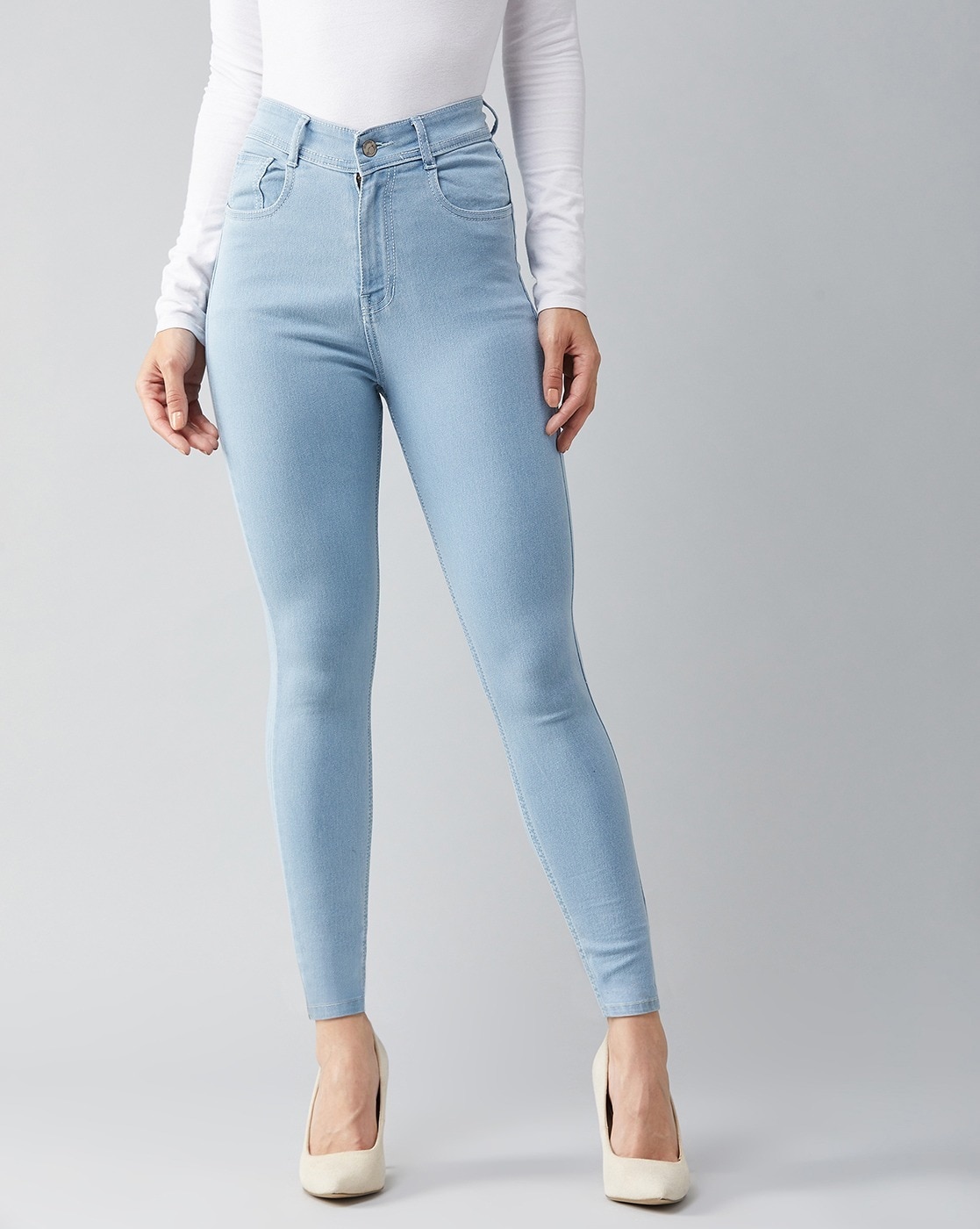 Ankle Skinny Jeans, White – Spanx