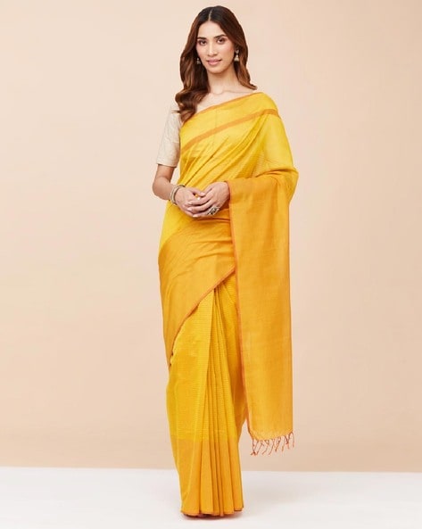 Buy Aqua Sarees for Women by Fabindia Online | Ajio.com