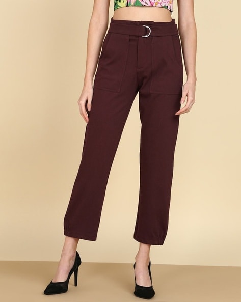 Black high waisted Cigarette Trousers – Cloz Online