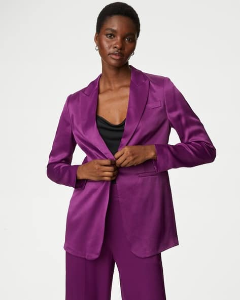 Women Relaxed Fit Single-Breasted Blazer