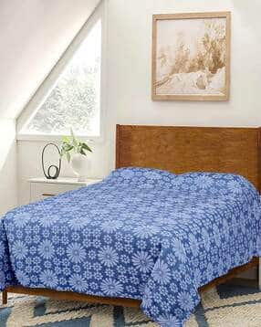 Floral Print Queen-Size Bed Cover