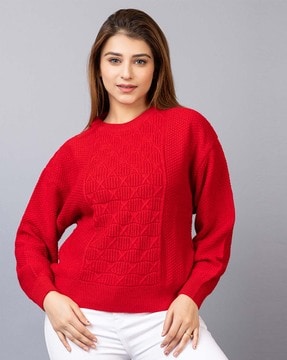 Buy Wear lusso Women Turtle Neck Pullover Sweater Relaxed Fit for