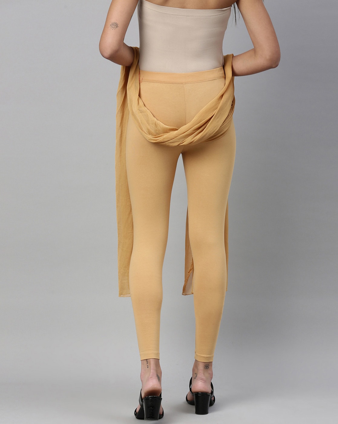 Buy Gold-Toned Leggings for Women by Twin Birds Online