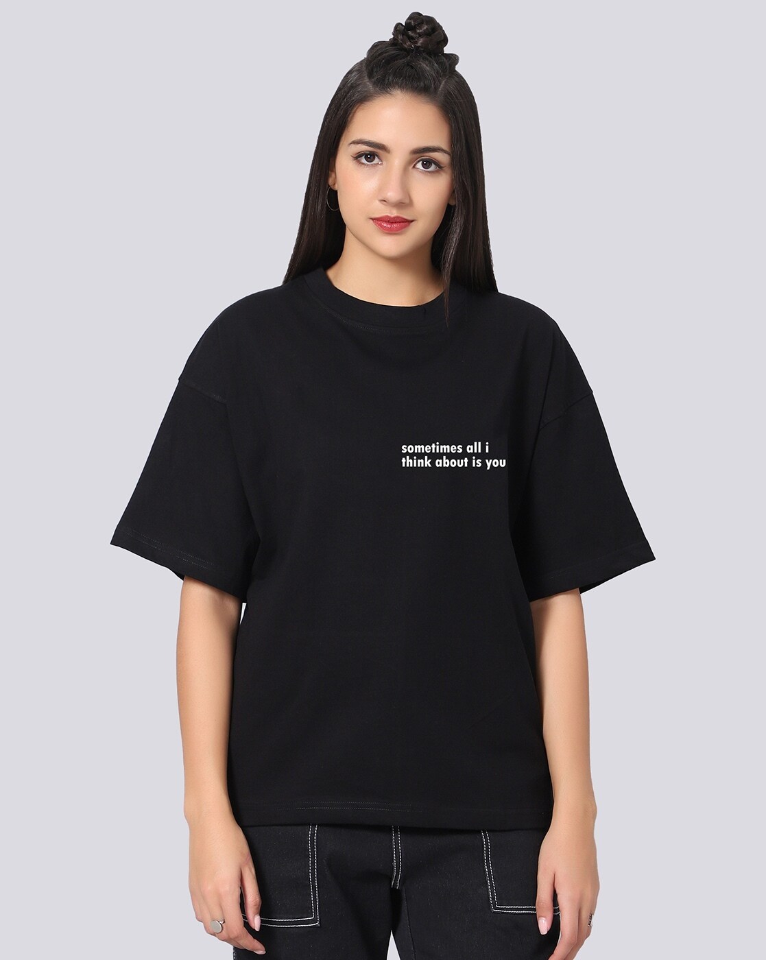 Buy Black Tshirts for Women by BESICK Online