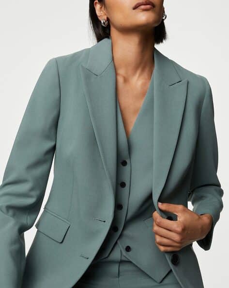 Buy Green Blazers Waistcoats for Women by Marks Spencer Online