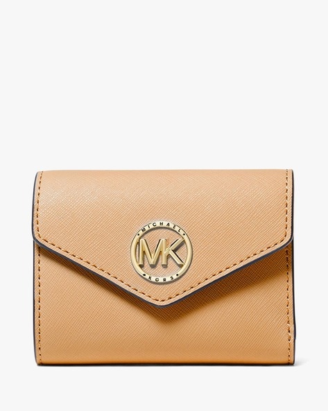 MIchael Kors Carmen Ladies Fashion Flap Bifold Wallet Credit Card Holder  Brown