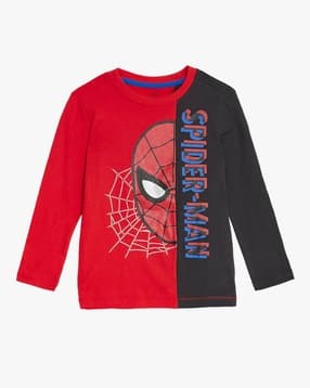 marks & spencer Boys Spider Man Print Round-Neck T-Shirt-picture-18