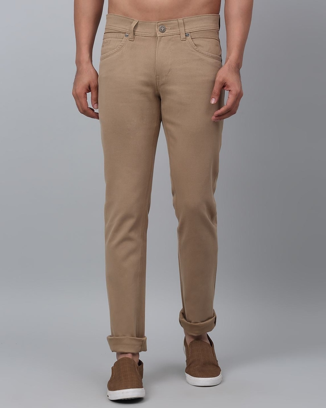 Buy Cantabil Men Grey Formal Trouser Online