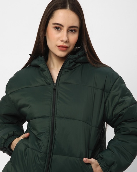 Hybrid Fleece jacket Dark Green | Women – Cortazu