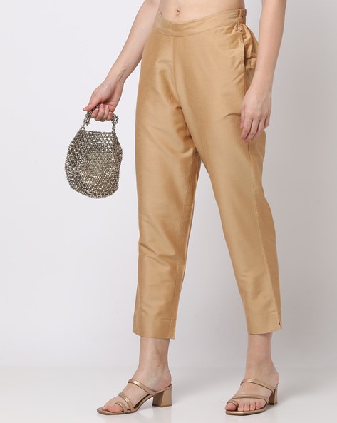 Women Mid-Rise Straight Fit Pants Price in India