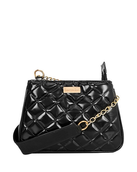 Louisa Quilted Chain Shoulder Bag - Black – Style Me Luxe