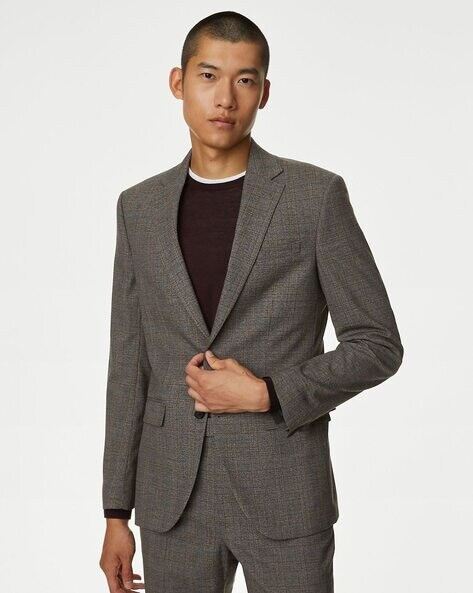 Price History of Marks Spencer Men Checked Regular Fit Blazer