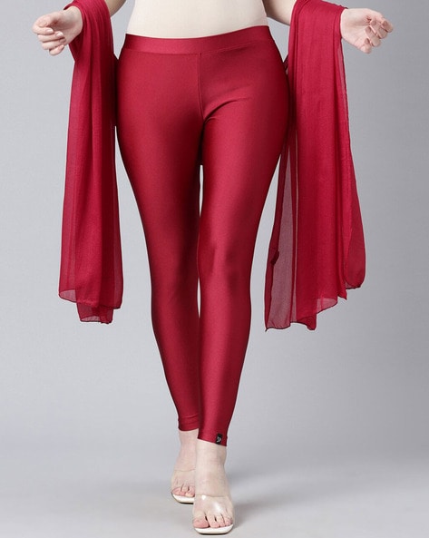 Buy Red Leggings for Women by Twin Birds Online