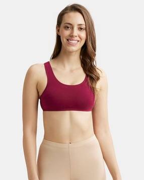 1582 Super Combed Cotton Elastane Stretch Slip-On Crop Top with Stay Fresh Treatment