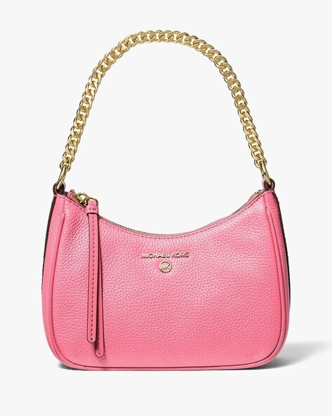 Michael Kors Avril Top-Zip Satchel Small Pink in PVC/Leather with Gold-tone  - US