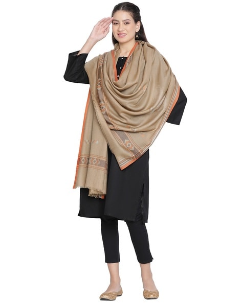 Nisat Geometric Woven Shawl Price in India