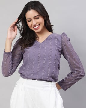 Buy Lavender Tops for Women by AKIMIA Online | Ajio.com 