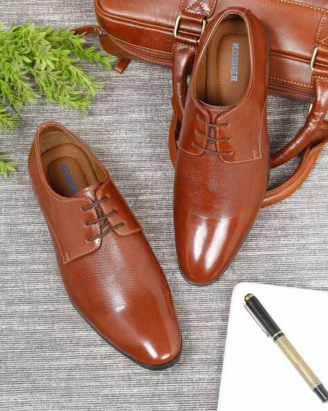 KOSHER Round-Toe Slip-On Formal Shoes
