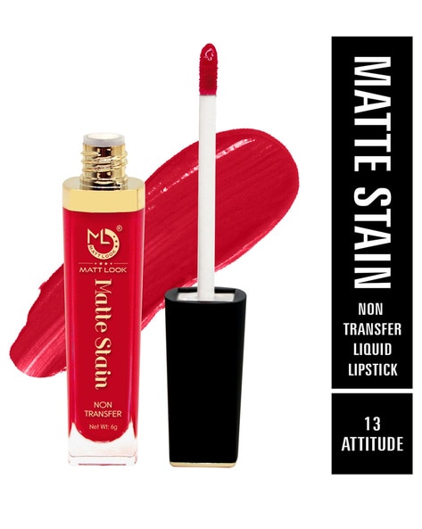 Matt Look Matte Stain Non Transfer Liquid Lipstick - 13 Attitude